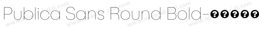 Publica Sans Round Bold字体转换